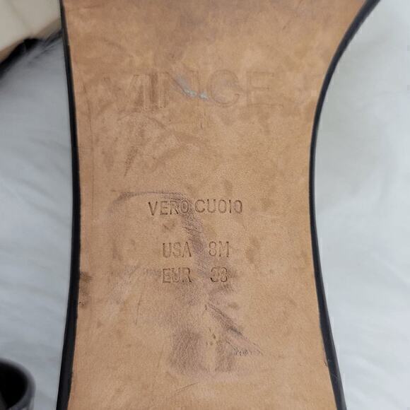 Vince Checkered Rita Block Heel Leather Sandals Size US 8M‎ EU 38 - Picture 5 of 12